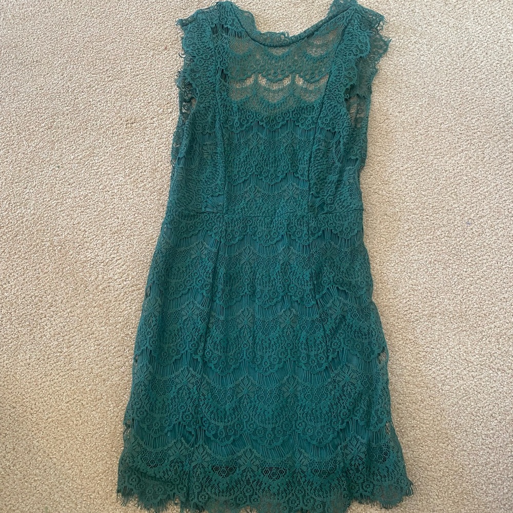 Free people green mini dress